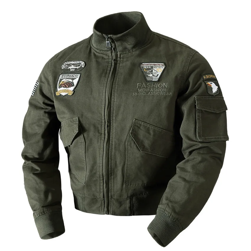 

Spring AutumnMen's Spring Military Jacket Army Tactical Casual Coats Cotton Bomber Jacket Plus Size 4XL Brand Outerwears LA705