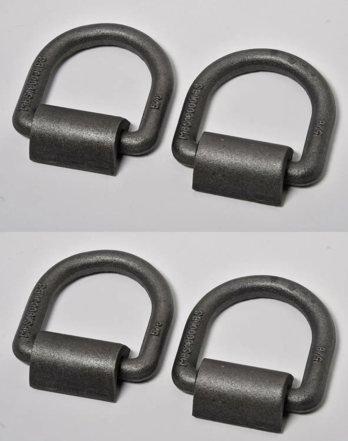 4) 5/8" D Ring Weld On Tie Down Flatbed Truck Trailer Chain Ratchet Strap Cargo