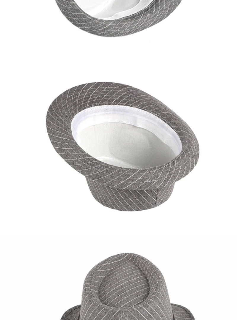 HT2902 Fedoras, новинка, весна-осень, шляпа для женщин и мужчин, винтажная полосатая шляпа Fedora, повседневная, с коротким козырьком, Дерби, Трилби, джазовые головные уборы для мужчин и женщин
