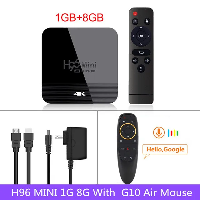 H96 мини H8 Android 9,0 ТВ приставка 2G 16G Rockchip RK3328A 1080p 4K BT Wifi Google Store Netflix H96 Mini 1G8G телеприставка PK Mi Box - Цвет: Серебристый