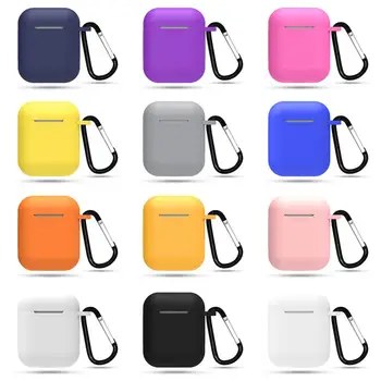 

Headphone Cover Case For Airpods Case With Protective Case Soft Silicone Case Anti-fall Belt Hook Case Thin Case