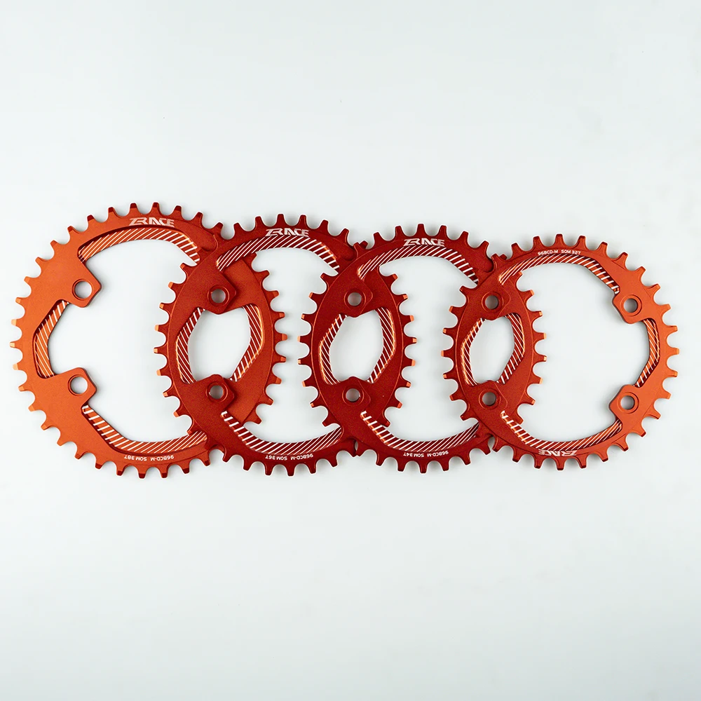 ZRACE BCD96-M Chainrings MTB Round Chainring Chainwheel Asymmetrical Narrow Wide Teeth 32T/34T/36T/38T for M8000 M7000 M6000