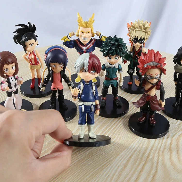 9 шт./компл. My Hero academic Аниме Фигурка Midoriya Izuku Bakugou Katsuki Todoroki Shouto All Might ПВХ фигурка