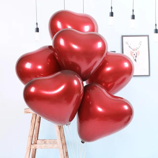 10Pcs Hart Balloon Свадебные, вечерние, на день рождения, вечеринка, подставка для воздушных шаров держатель для шарика, колонка, пластиковый шар, палочка, на день рождения, украшения для детей и взрослых - Цвет: 10Pcs Hart Balloon