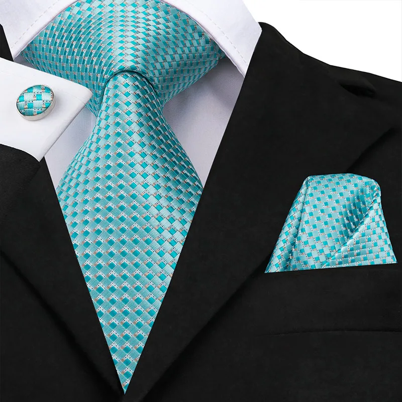 SN-3230 Hi-Tie классический серый галстук для мужчин Шелковый жаккардовый тканый галстук Hanky запонки набор для мужчин дизайнерские модные шелковые галстуки SN-1466 - Цвет: SN-3230