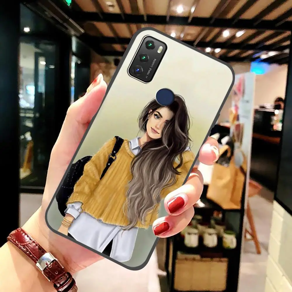 New Arrival Fashion Design Phone Case For TCL 20E/20Y/6125F Cute Shockproof For Woman Soft Case iphone pouch with strap