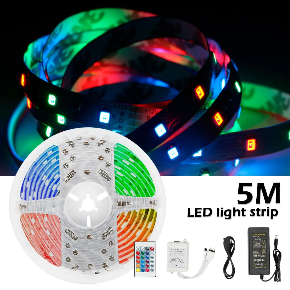 Led5050 лампа с низким напряжением 12 В эпоксидная Водонепроницаемая RGB цветная мягкая световая панель 44 Кнопка 600 контроллер света набор