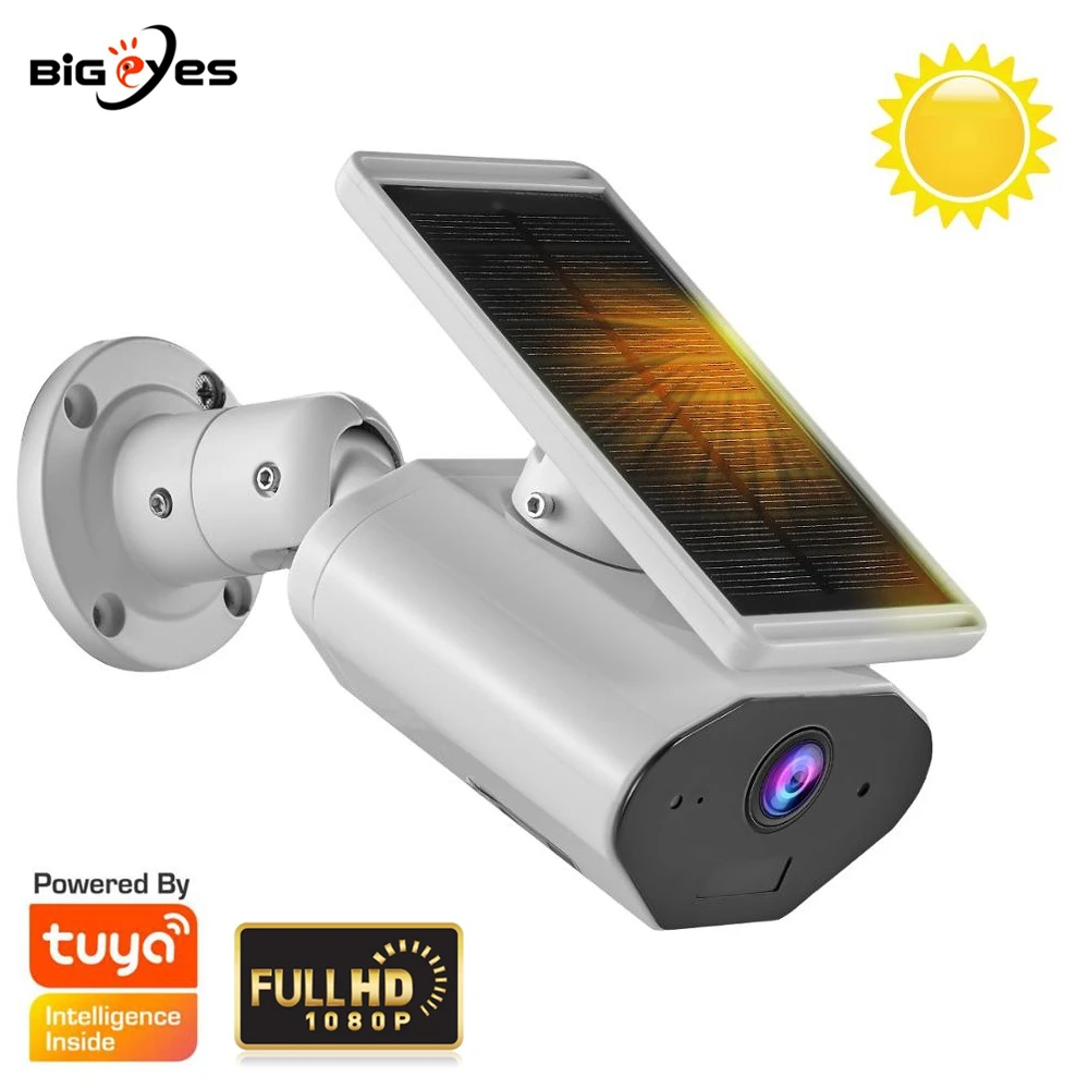 TUYA WiFi Camera 1080P Solar Powered WiFi Bullet Camera HD Wireless WiFi IP camera Surveillance External Solar Panel