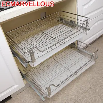 

for Organizador Armario De Cocina Despensa Rangement Cuisine Stainless Steel Organizer Rack Kitchen Cabinet Storage Basket