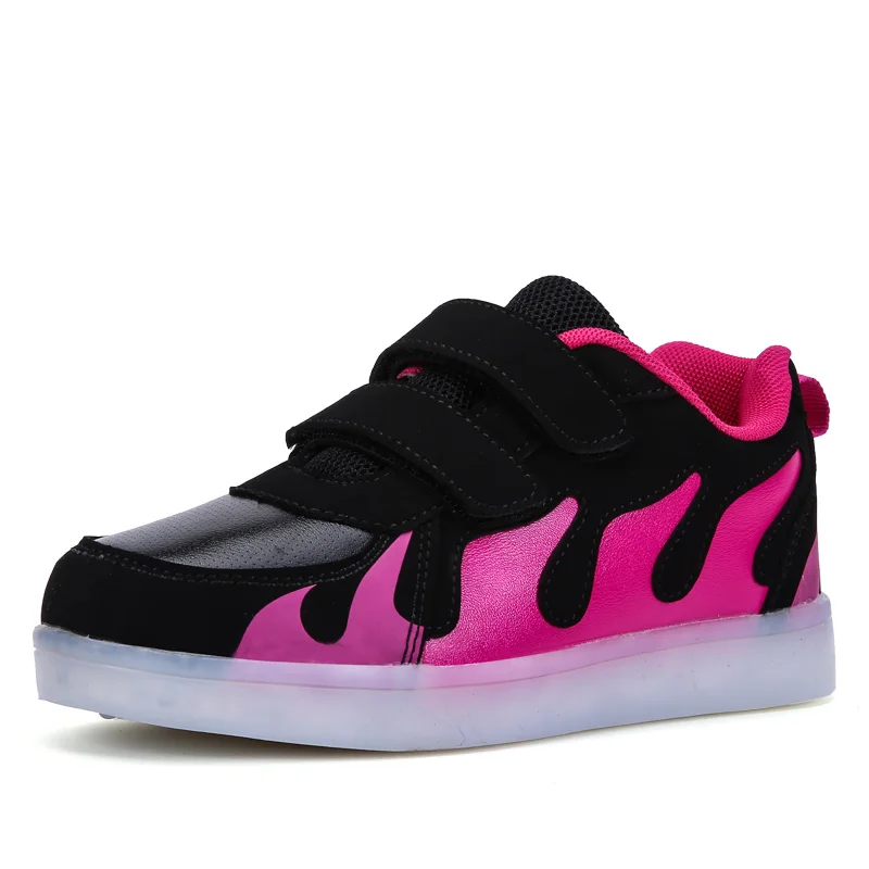 White Red Pink Children Shoes Light Led luminous Shoes Boys Girls Sport Shoes Casual Led Shoes Kids Glowing Sneakers