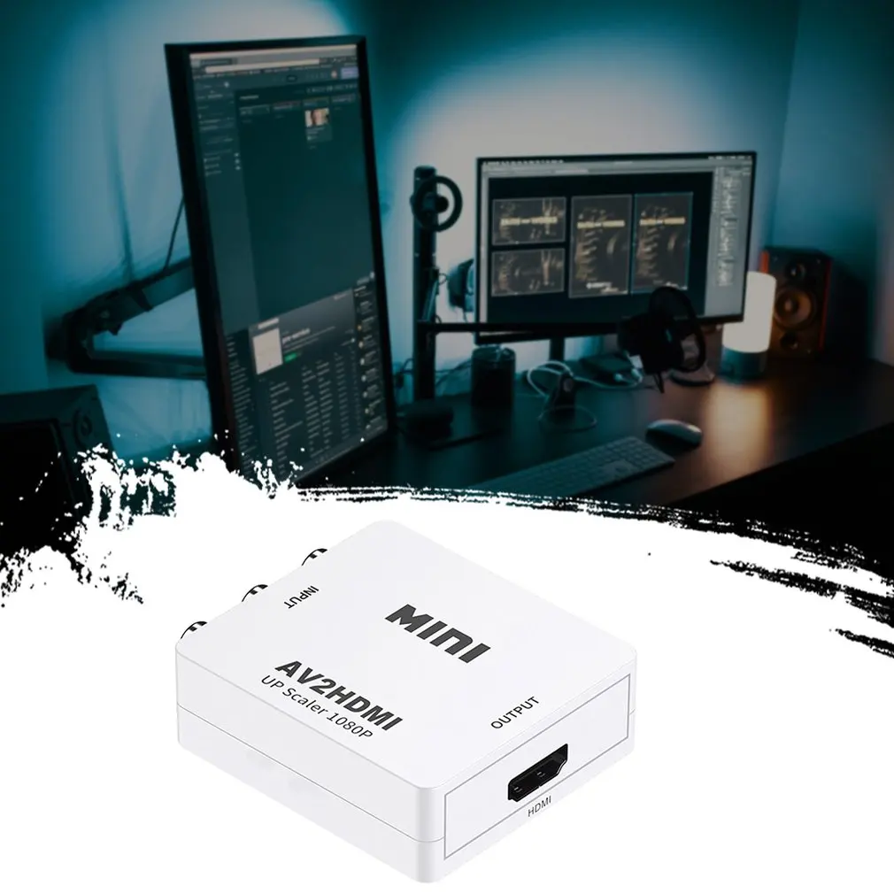 AV в HDMI Scaler адаптер HD видео композитный конвертер коробка AV в HDMI видео 1080P мини конвертер проектор