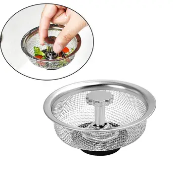

Stainless Steel Sink Strainer Waste Disposer Outfall Strainer Sink Filter Hair Sewer Outfall Kitchen Accessories Kitchen Tool