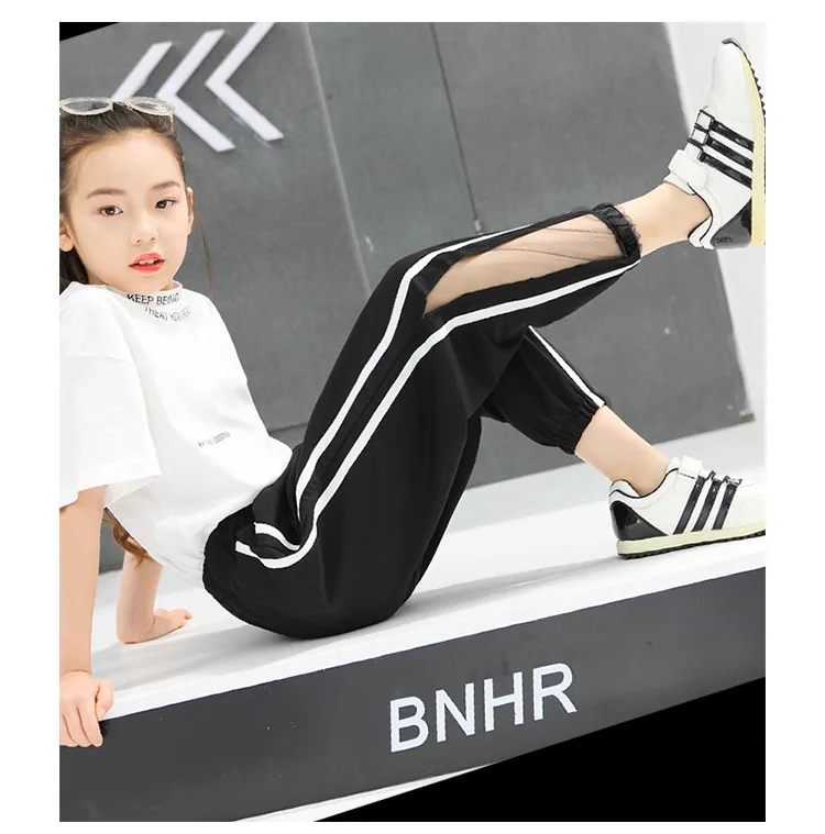 

2019 New Style Girls Korean-Style Pants Trending Chic Modern AVANT-GARDE Youth Vitality Girls Crawler