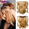 DinDong 18 inch Synthetic Flip in Hair Wavy Clip in Hair Extensions Natural Hair Pieces Real Hair Extensions with Fish Line 1