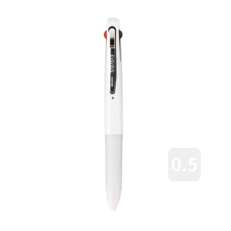 white 1Pcs Zebra Sarasa гелевая ручка J3J2 три цвета 0,5 мм многофункциональная школьная Ручка черный/синий/красный чернила сменная Канцелярия 1 шт - Цвет: white 1Pcs