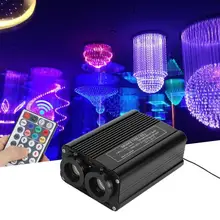 32 Вт светодиодный RGB мерцающий волоконно-оптический Звездный комплект с 28 клавишами пульта дистанционного управления для парка сценического Света
