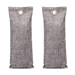 Bamboo Charcoal Air Purifying Bags - Natural Odor Absorber & Freshener (2 Pack) - NONE
