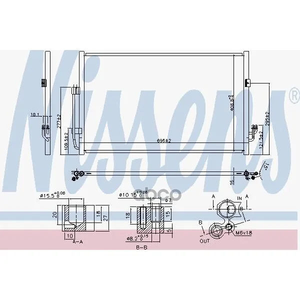 Радиатор Кондиционера Nissan: Teana Ii(J32) 2.5i V6 24v/3.5i V6 24v Mtrs. Vq25de/Vq35de 07/08-09/13 Nissens арт. 940556