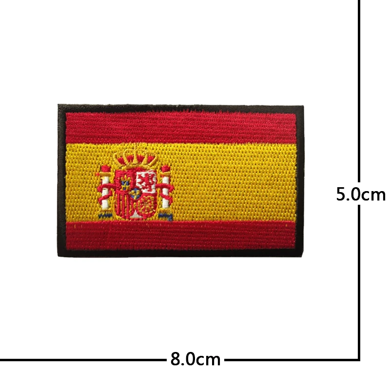 Spain flag bullfighting skull patches Embroidered Badge Hook Loop Armband 3D Stick on jacket strap Backpack Stickers