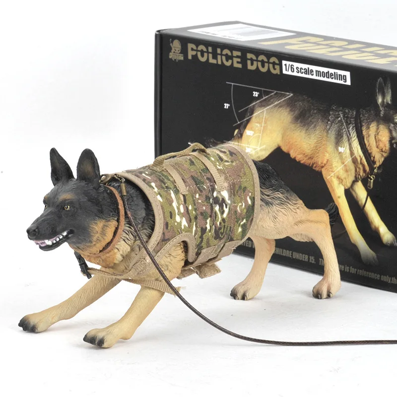 EOIVSH Large Dog Figurine, 7.9 German Shepherd Figurine, Highly Detailed  Action Figure Toys, Realistic Animal Figure Dog Toy, Military Soldiers Dog