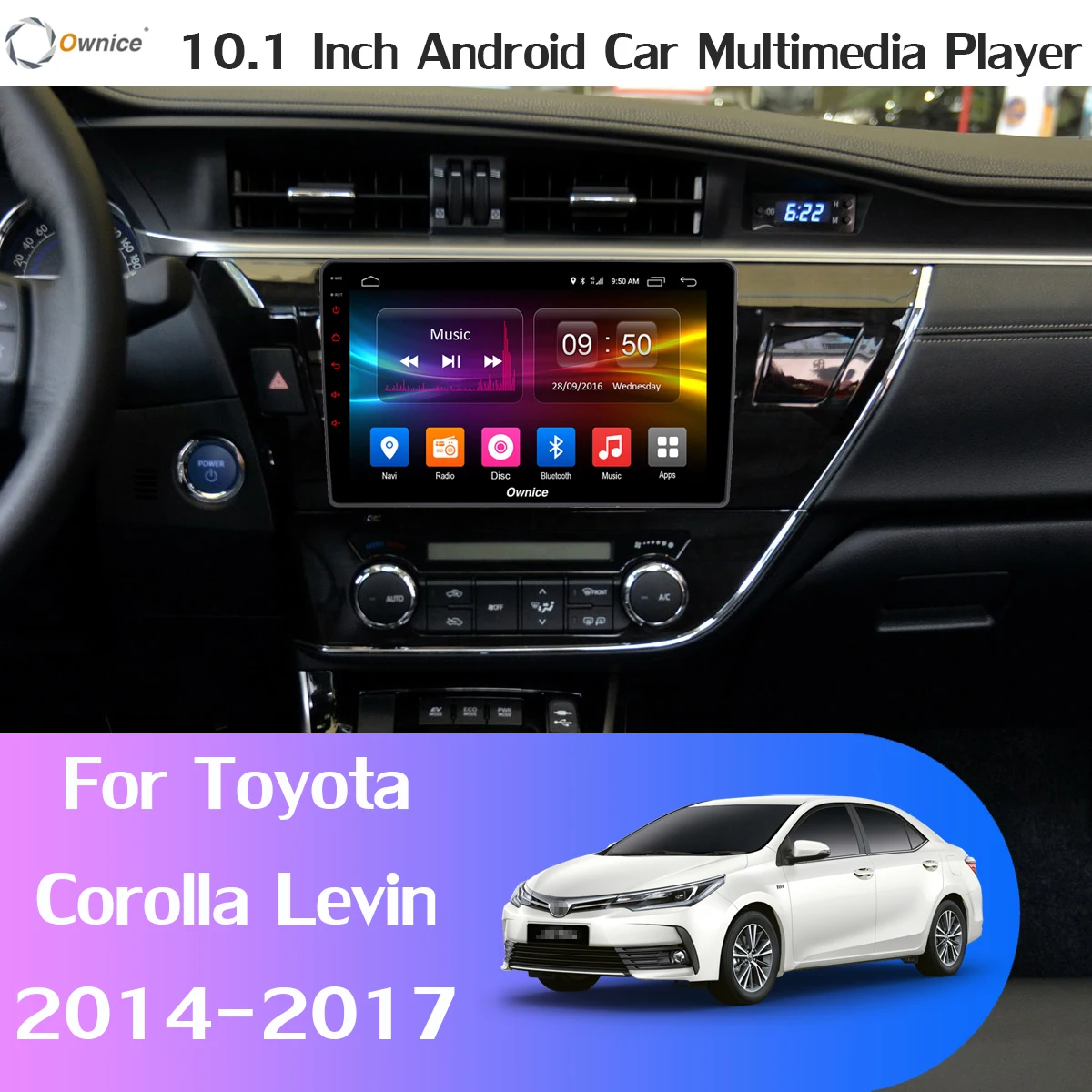 Flash Deal 360° 4×Camera Android 9.0 4G+64G GPS Radio CarPlay DSP Car Multimedia Player for Toyota Corolla Levin E160 E170 E180 2014-2017 1