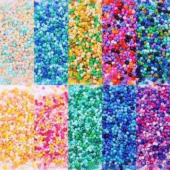 

10g 720 pieces 2mm Austrian Mixed solid Color beads 12/0 Opaque Neon lamp Round beads glass seed Beads Handmade DIY Accessories