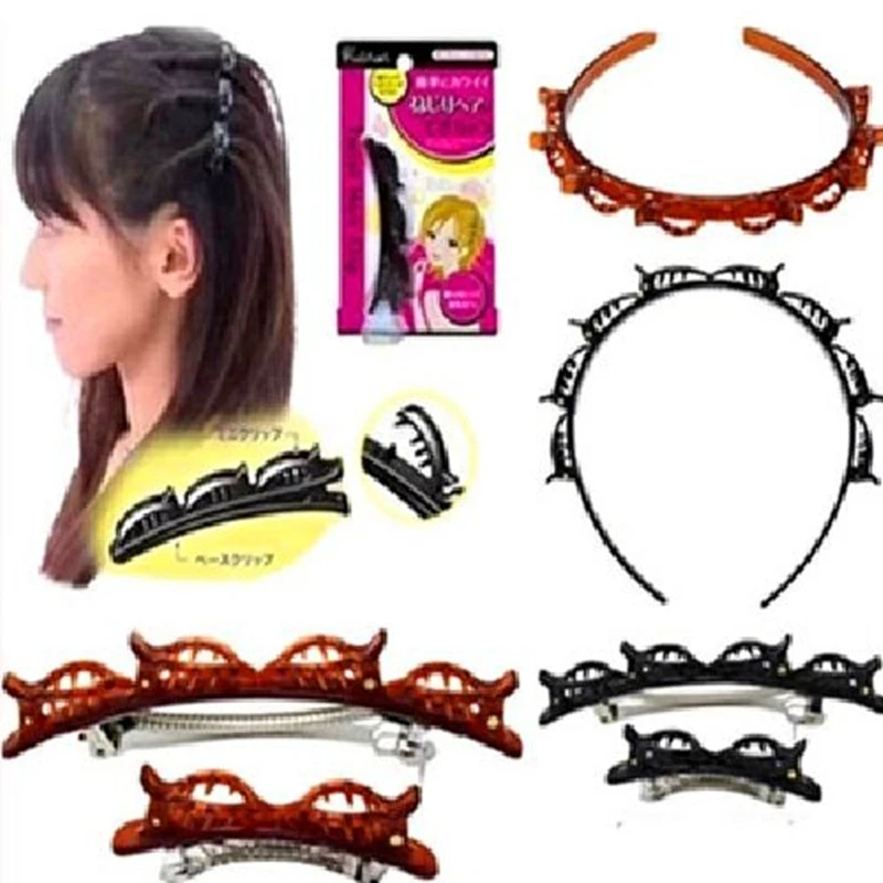 Punk Gothic Hair Styling Twist Clip Barrette Braid Tool Magic Hair Accessories Party Casual Headband For Women Girls