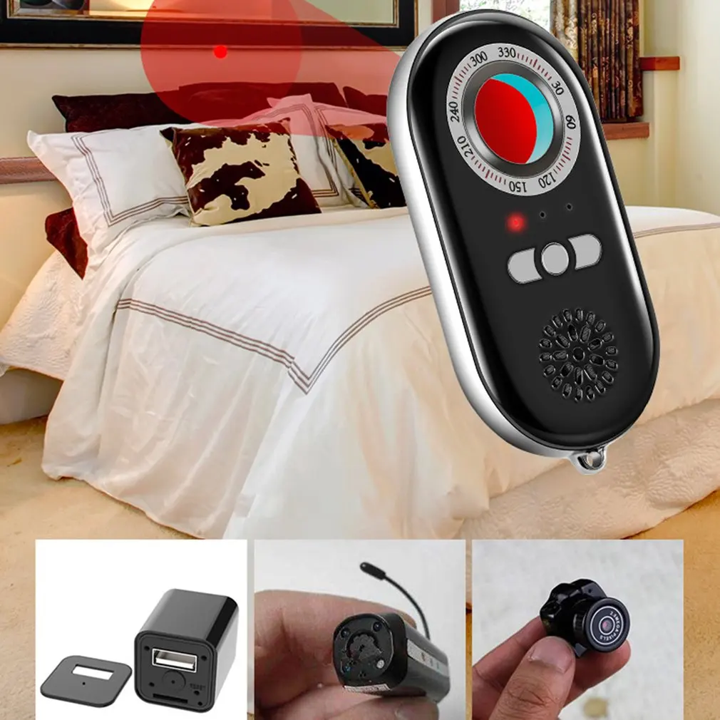 Camera Detector Infrared Portable Personal Alarm 3-in-1 Functionality Anti Monitoring With LED USB Charging