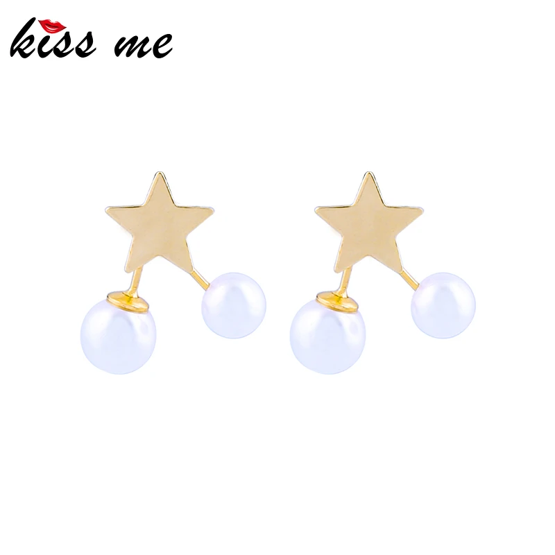 de98066 Kissme, много видов сережек, кристальная смола, культивированный жемчуг, акриловая эмаль, висячие серьги для женщин, новые модные ювелирные изделия - Окраска металла: de98066