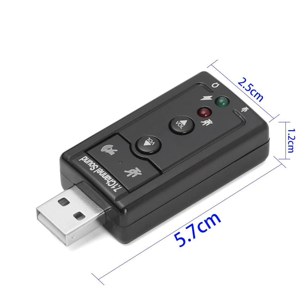 7,1 внешняя звуковая карта USB к разъему 3,5 мм наушники 3D аудио адаптер микрофона Звуковая карта для ПК настольного ноутбука