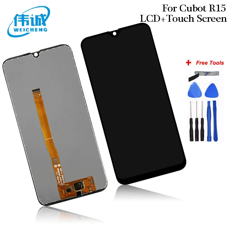 ЖК-дисплей и сенсорный экран WEICHEN для Cubot R15, 6,26 дюйма, дигитайзер в сборе, Замена с инструментами + клей для телефона Cubot R15