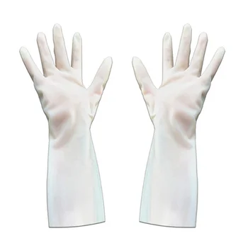 

Hot 1pair Rubber Cleaning Gloves Oil Resistant Dish Washing Reusable Cleaning Gloves D6