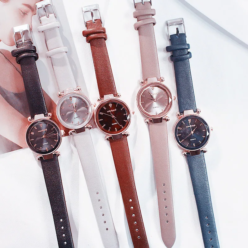 Retro Brown Women Watches Qualities Small Ladies Wristwatches Vintage Leather Bracelet Watch Luxury Fashion Brand Female Clocks