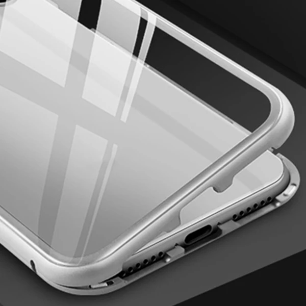 silver Магнитная Адсорбция для samsung s10plus чехол galaxy s10 e 5G Folio Жесткий Бампер роскошный samsun s10e Tremp протектор Coque filp - Цвет: silver