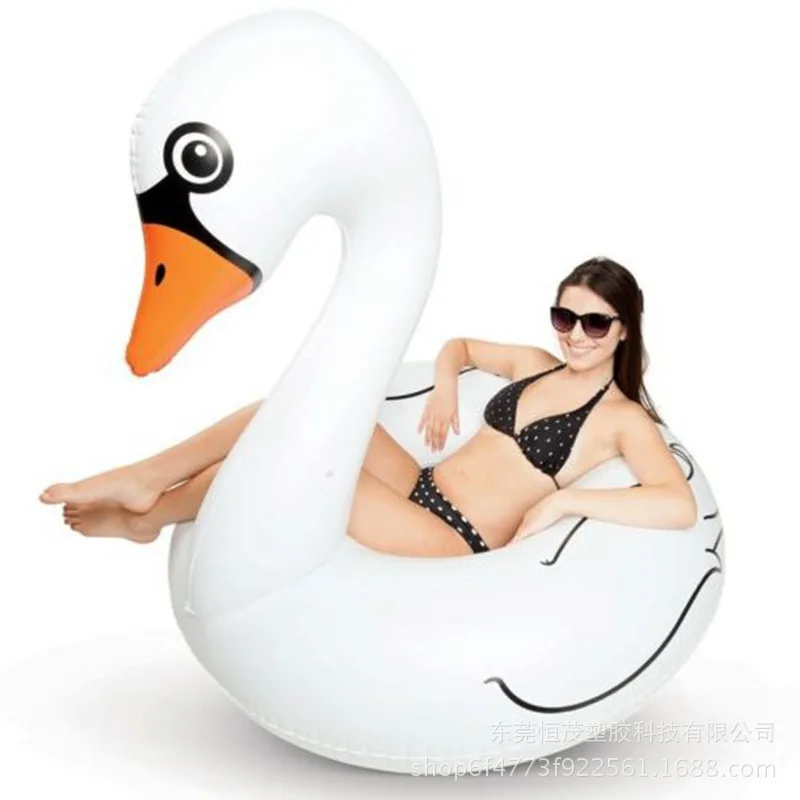 

Factory Direct Selling Extra-large Thick PVC Inflatable White Swan Swimming Tube Adult Children Water Swan Riding Swim Ring