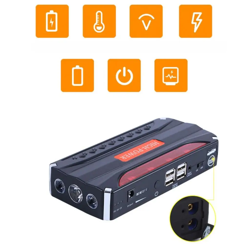 

USB Car Jump Starters Multifunction Car Emergency Charger Car Battery Power Waterproof Starting Supplies