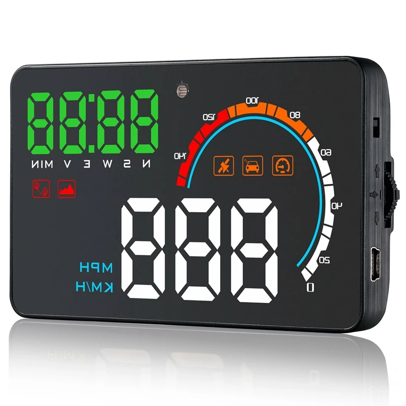 Q5 4 дюймовый универсальный автомобильный Hud Дисплей цифровой над Предупреждение Системы
