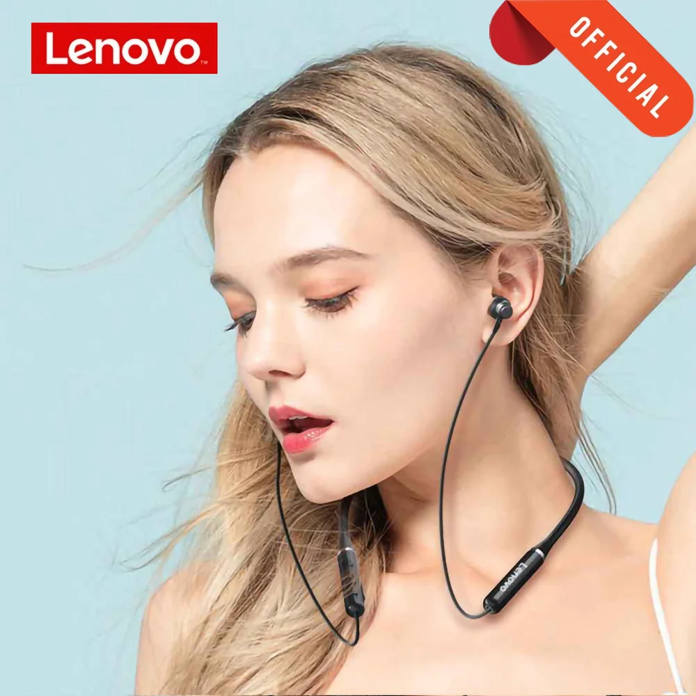 Беспроводные наушники Lenovo HE05 Pro bluetooth-гарнитура с шейным ремешком магнитные