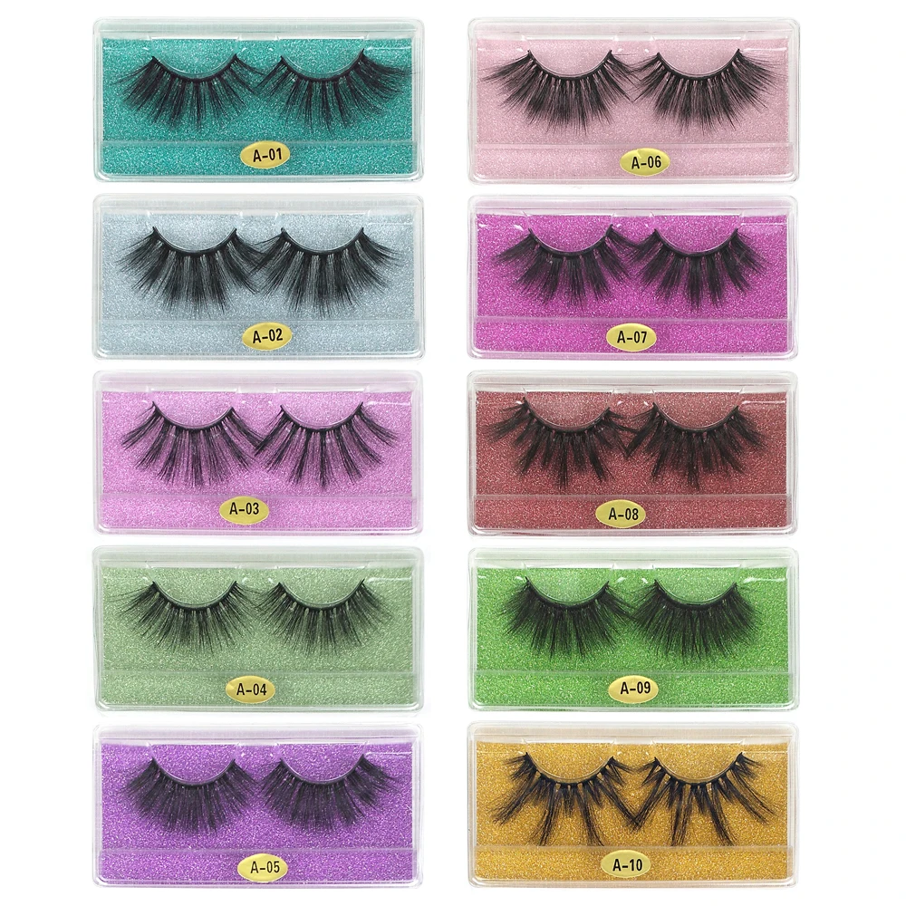 Wholesale 25mm Lashes 100/300/500 Pairs False Eyelashes Thick Strip Mink Lashes Makeup Dramatic Long Mink Eyelashes In Bulk