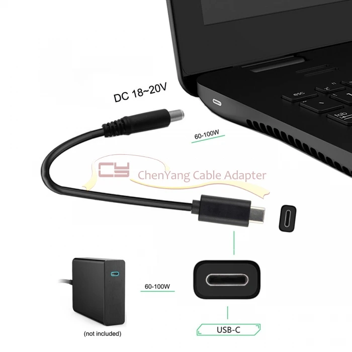 USB Type C PD адаптер питания конвертер в 4 5*3 0 Dc разъем зарядный кабель шнур для HP Stream 11