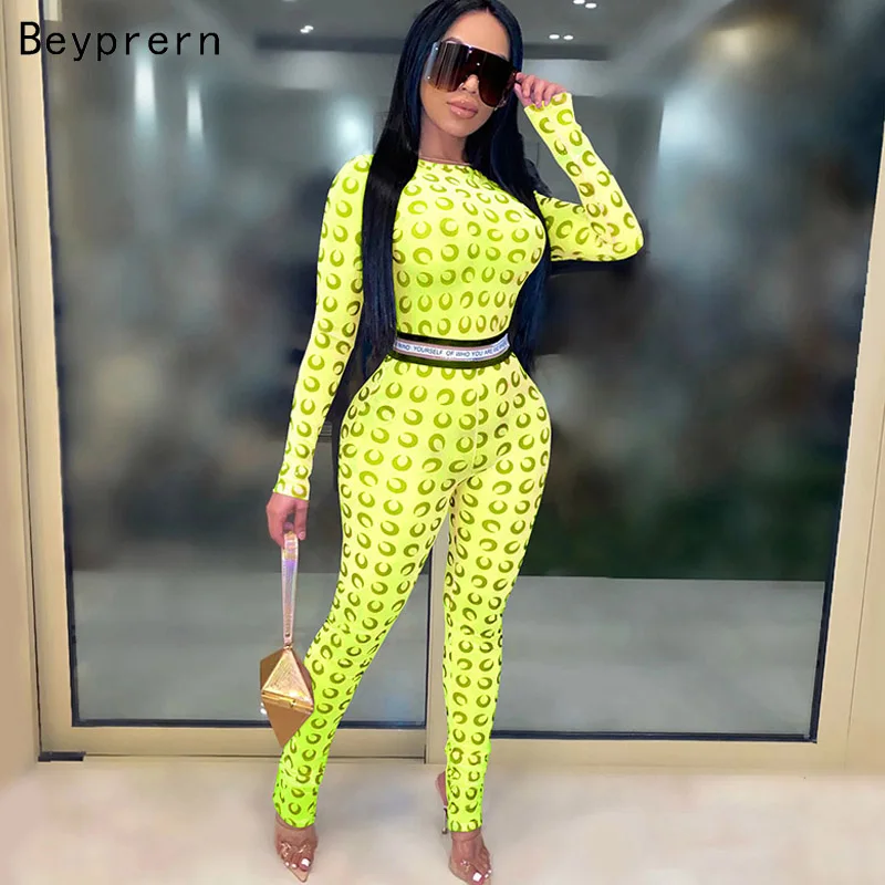 Beyprern Vintage Printed Mesh Jumpsuits Rompers Summer Overalls Fashion Neon Green Printed Bodysuit One Piece Party Club Outfits Beyprern Vintage Printed Mesh Jumpsuits Rompers Summer Overalls Fashion Neon Green Printed Bodysuit One Piece Party Club Outfits