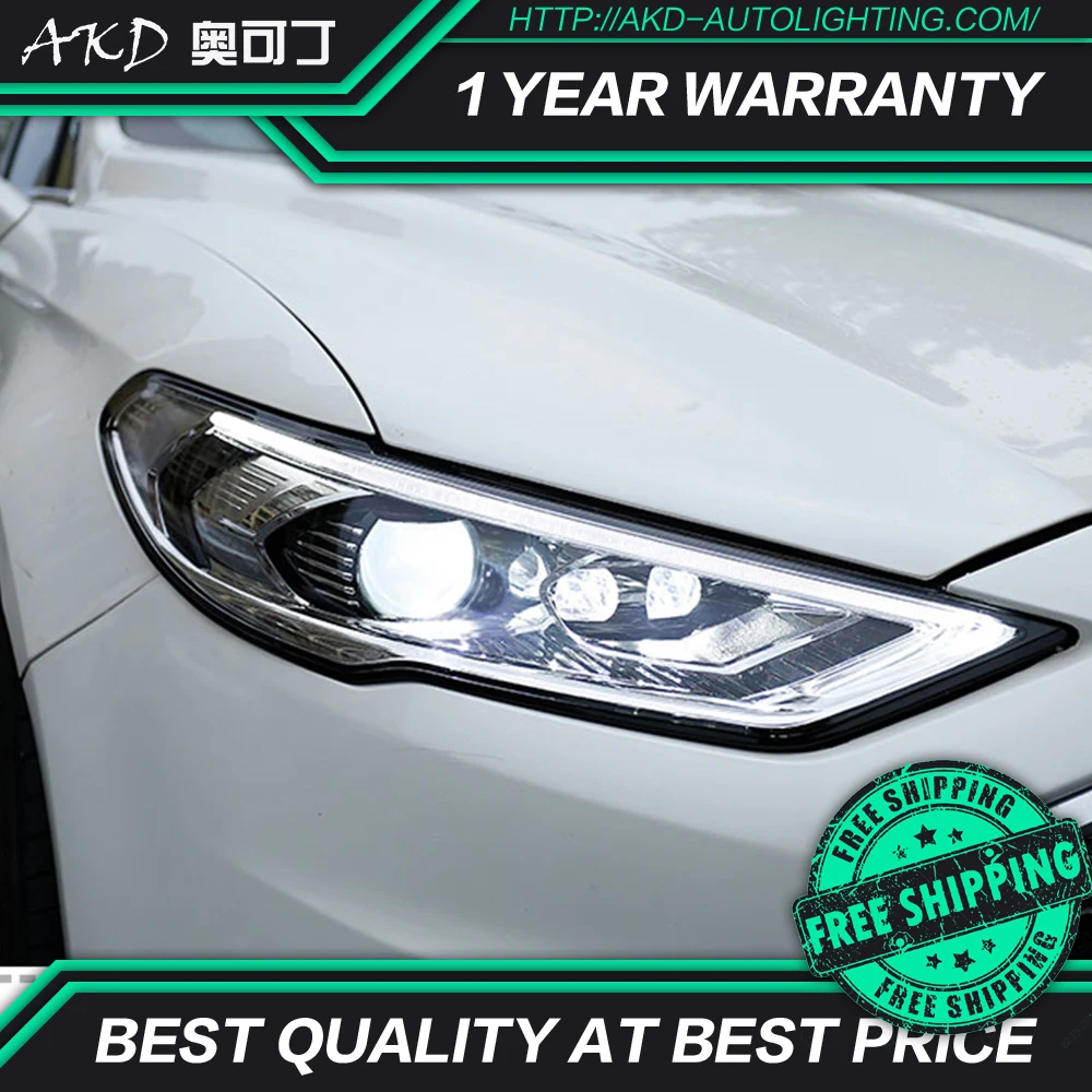 AKD Car Styling For Ford 2017-2021 Mondeo Headlights LED DRL Running lights Bi-Xenon Beam Fog angel eyes Auto levels | Автомобили и