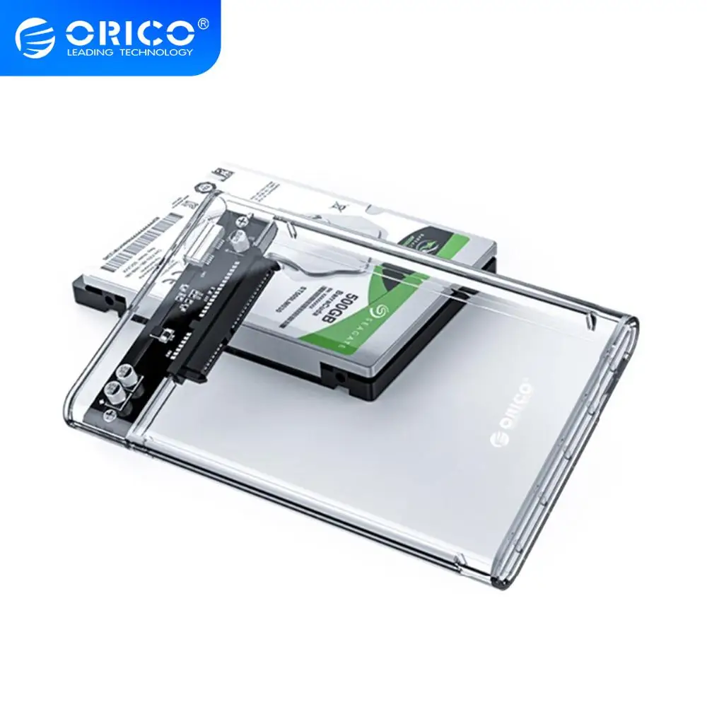 Ящик для жесткого диска ORICO 2 5 &quotUSB 3 0 SATA HDD внешний корпус прозрачный чехол без
