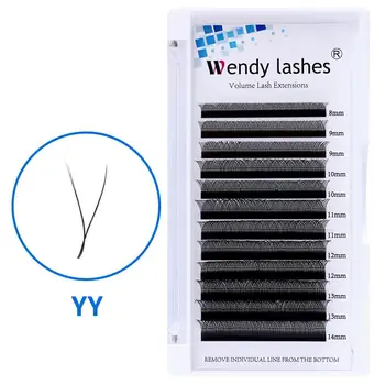 

Natural Lashes YY Shape Eyelash Extension Premade Fan Hand-woven Mink Soft Light Silk Professionals Makeup False Lashes Supplies