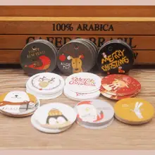 100 шт./лот диаметр 3 см круглая бирка Рождественская бумажная бирка для подарка сувенирная посылка этикетка Kawaii Вечерние принадлежности(tt-4027
