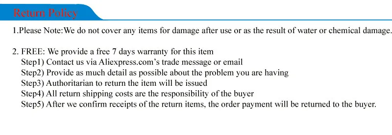 return policy
