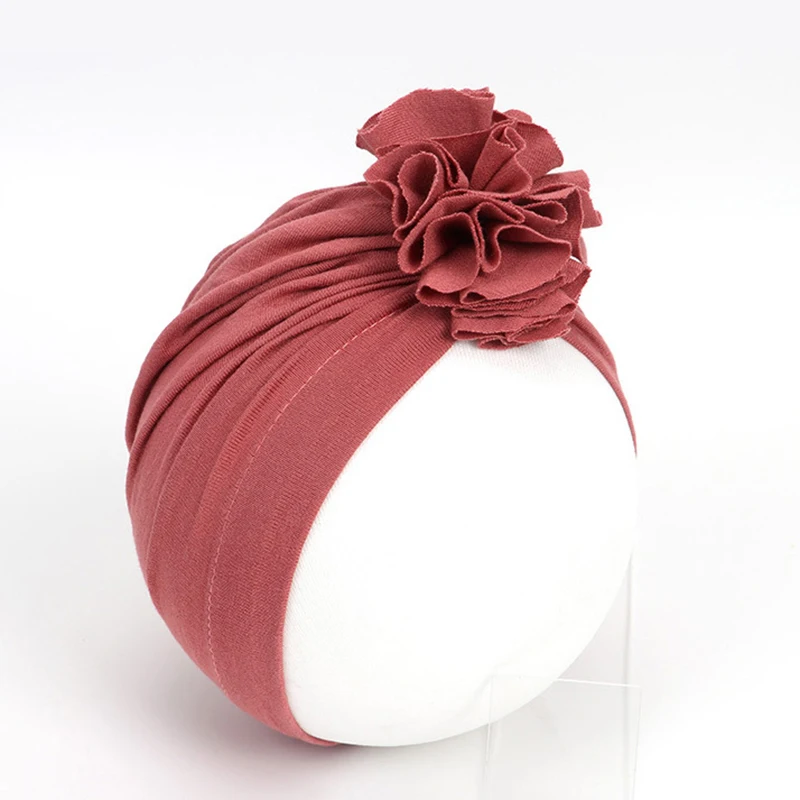 dark pink 16 цветов, детская шапка, шляпа с цветами, тюрбан, Детская фотография, реквизит, детские игрушки для младенцев, аксессуары, детская шапка для девочек и мальчиков, детские шапки - Цвет: dark pink