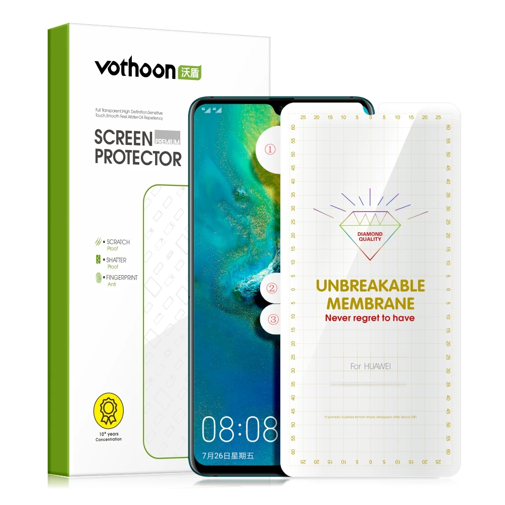 Защитная пленка Vothoon для Huawei Mate 30 Pro 20 20X 30RS P40 + P30 P20 Lite полное покрытие мягкая защитная экрана|Защитные стёкла