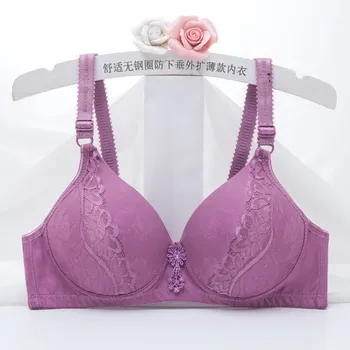 

Fashion Large Size Thin Section Sexy Deep V Cup Bras Women Push Up Bra Wire Free Plunge Bralette Female Underwear