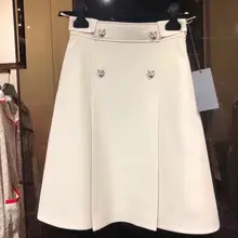 Абзац с плоскими пуговицами плиссированная юбка женщина безупречный цвет мужской юбки